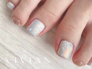 ヴィヴィアン ネイル(Vivian nail)/冬フットネイル
