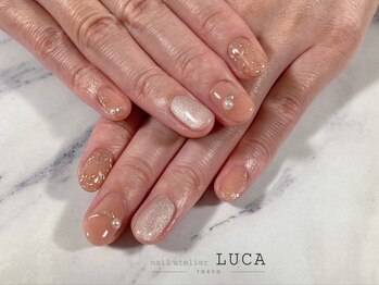ネイルアトリエルカ(nail atelier LUCA)/M-902 大人ミラーフラワーネイル
