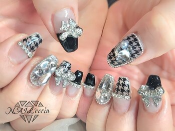 千鳥格子/埋め尽くし/リボン