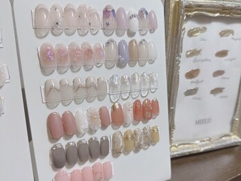 ミューオ(MIEUO)の写真/持込OK！美フォルム形成や甘皮処理も丁寧に行うので、モチの良さも抜群♪1日3名限定のプライベートサロン☆