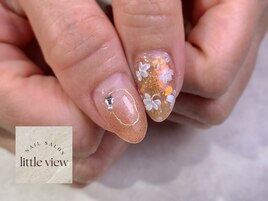 ・アプリコットブラウンフラワー