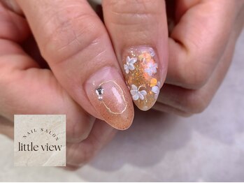 リトルビュー(little view)/・アプリコットブラウンフラワー