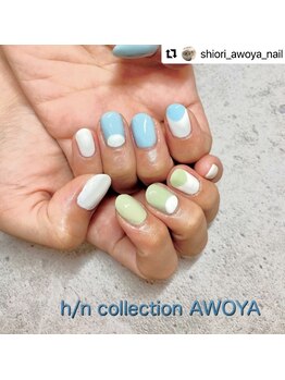 アオヤ(h/n collection AWOYA)/アシンメトリーネイル