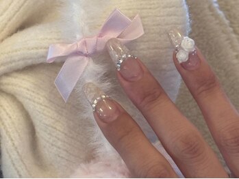 ジェミーネイル エビス(Jemiy nail ebisu)/レースフレンチバラガーリー