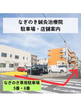 なぎのき鍼灸治療院/駐車場から店舗まで