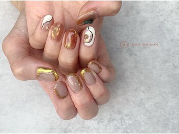 ネイルメゾン 梅田(NAIL MAISON)/ブラウンミラーメタリック