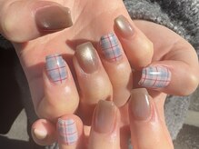エムエイチネイル(MH_Nail)/ギンガムチェック/マグネット