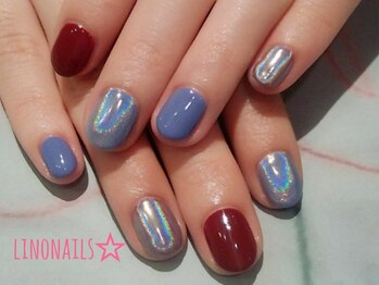 リノネイルズ(linonails)/☆ホログラフィックネイル☆