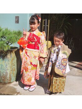 サヴァ アイラッシュアンドネイル(sava)/【七五三】7歳5歳姉弟♪