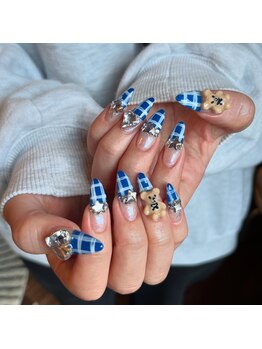 リノン(Linon)/チェック×くまさんパーツ