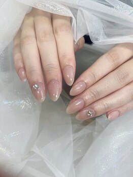 アネラ 表参道(Anela)の写真/【ご新規オフ無料】ワンホン風ちゅるんネイル×クロスモールド