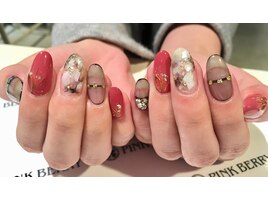～シースルー×マーブルネイル～