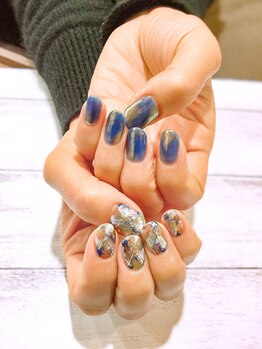 ネイルアルケー(Nail ARCHE)/メタリック×アシメ