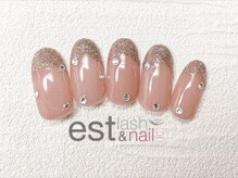 エストラッシュアンドネイル 銀座店(est lash&nail)/フラッシュラメフレンチネイル