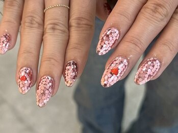 埋め尽くしホログラムネイル