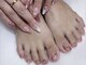 ネイル ユナ(nail YUNA)の写真/繊細な手書アートデザインが豊富！ハンドフット同時予約電話のみ受付中♪