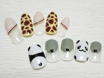 ネイルサロン マハロ 横浜四季の森フォレオ店(Nail Salon Mahalo)/キリン＆パンダ