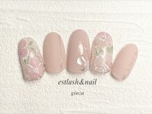 エストラッシュアンドネイル 銀座店(est lash&nail)/パンジーフラワーネイル