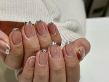 アイネイルズ 渋谷店(I nails)/【Saki.o】チークガラスフレンチ
