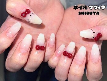 ネイルマフィア 渋谷(NAIL MAFIA)/モチーフネイル/キティネイル