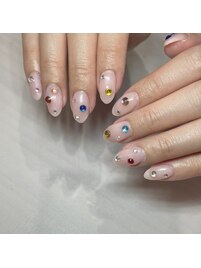 カラフルストーンネイル