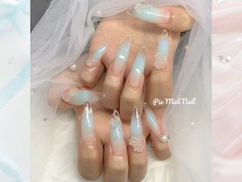 ミルキーブルー×クリアフラワー