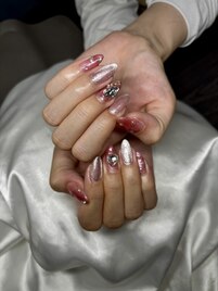 秋色ピンクマグネイル