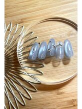 ファレノホワイト/定額ネイルデザイン 冬