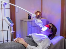 白の雫の雰囲気(ホワイトニング照射中)