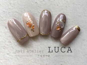 ネイルアトリエルカ(nail atelier LUCA)/YM-6 ニュアンス×アクセサリー