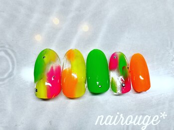 ネイル―ジュ 札幌大通店(nairouge*)/ネオンマーブル♪
