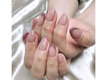 ヒトミネイルズ(Hitomi Nails)/フラッシュラメフレンチネイル