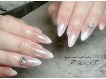 フォレスト(FOREST Hair&Nail)/白グラデーション×ミラー