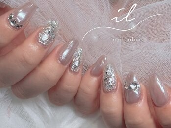 イル 神戸店/ミラー×ホログラムネイル