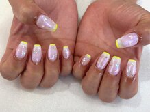 アルティノ ネイル ガーデン(altino nail garden)/ネオン/フレンチ／キラキラ