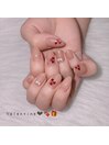 バレンタインネイル