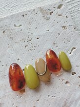 アンドット(anDot.)/べっ甲×ピスタチオカラー