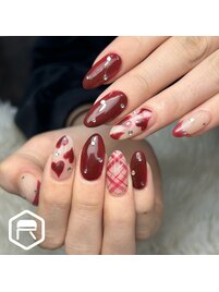 秋チェックデザイン