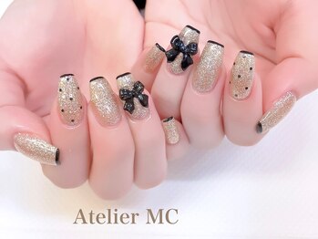 アトリエ エムシー 新富町(Atelier MC)/新生活デビューのワンホンネイル