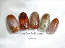べっ甲紅葉ネイル