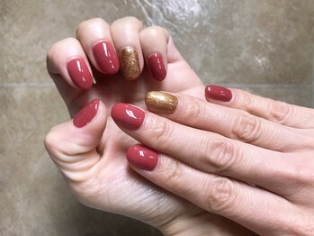 ネイルアンドアイラッシュサロン エスポアール(nail&eyelash salon espoir)/ワンカラー×マグネット