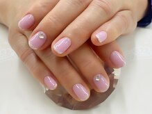プルミエ ネイル(Premier Nail)/ワンカラー＆先端ラメ