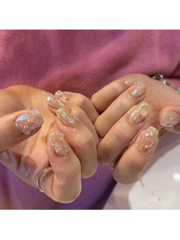アヤネイルズ アンド アイラッシュ(AYA NAILZ.＆Eyelash)/凸凹オーロラネイル