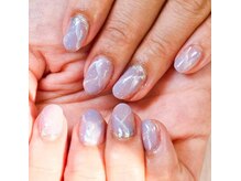 はあとねいる 宇都宮御幸ヶ原店/【青柳限定】大人大理石ネイル