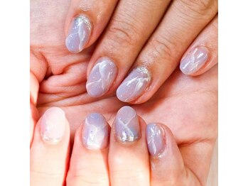 はあとねいる 宇都宮御幸ヶ原店/【青柳限定】大人大理石ネイル