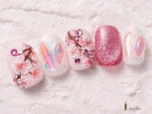 アイネイルズ 横浜WEST店(I-nails)/桜３Dピンクマグ11500円