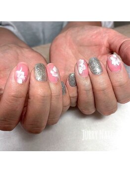 ジュリーネイル 所沢店/フラワーラメネイル