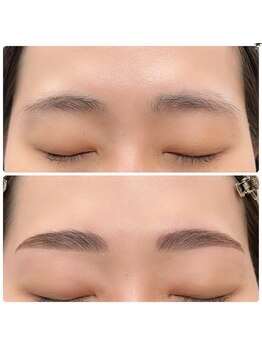 ネイルアンドアイラッシュ アヴィ(Nail and Eyelash A'vi)の写真/「似合うがわかるー。」プロの技術で叶う◎抜け感ある眉と自まつげで透明感ある目元へ♪