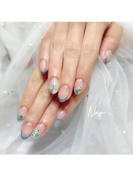 フレンチ×シェルラメ