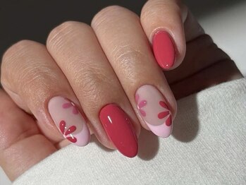 ネイルズバー 新宿店(Nails Bar)/ピンクフラワーネイル